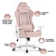 Геймерське крісло Hell's HC-2000 Pink White 5907196011672 - изображение 8