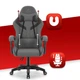 Геймерське крісло Hell's Chair HC-1007 Grey Black - изображение 6
