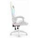 Геймерське крісло екошкіра Hell's Chair HC- 1000 White LED - изображение 3