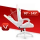 Геймерське крісло екошкіра Hell's Chair HC- 1000 White LED - изображение 5
