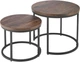 Набір столиків Halmar Oreo Горіховий / Чорний 2 шт (5905248126732) - зображення 1