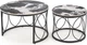 Набір столиків Halmar Alexandra Чорний мармур 2 шт (5905248129412) - зображення 2