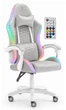 Геймерське крісло тканинне Hell's Chair HC-1000 Grey LED - зображення 1