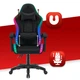 Геймерське крісло тканинне Hell's Chair HC-1000 Black LED - изображение 5