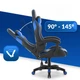 Геймерське крісло Hell's Chair HC-1007 Blue Black - изображение 7