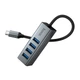 USB HUB (ЮСБ ХАБ) розгалужувач концентратор 4 USB-A 3.0 порти з кабелем 0.2 м Hoco HB1C USB-C to USB-A x4, 5Gbps Metal Grey - зображення 8