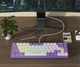 Клавіатура ігрова ajazz ak680 68%, violet-white, blue switch - зображення 4