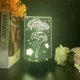 Ночник доска для заметок с LED подсветкой Smart 3D-Creative прямоугольная на подставке USB с маркером - изображение 8