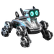 Робот собака на пульте управления Smart Robot Dog 26 см трюковая со звуковыми и световыми эффектами Серебристый - изображение 2
