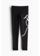 Леггинсы спорт H&M 110/116 Черный 1187662_ч - изображение 1