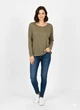 Жіночий лонгслів H&M S Хакі 31-0461 - зображення 1