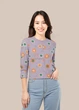 Топ H&M S Светло-фиолетовый 1025615_цветочки - изображение 1