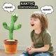 Интерактивная мягкая музыкальная игрушка повторюшка Танцующий кактус Dancing Cactus поет 120 песен танцует светится повторяет слова смешным голосом аккумуляторный от USB светильник ночник для детей малышей на подарок день рождения хит 31см Зеленый - изображение 2