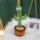Интерактивная мягкая музыкальная игрушка повторюшка Танцующий кактус Dancing Cactus поет 120 песен танцует светится повторяет слова смешным голосом аккумуляторный от USB светильник ночник для детей малышей на подарок день рождения хит 31см Зеленый - изображение 7