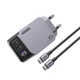 Сетевое зарядное устройство UGREEN X755 Nexode Pro USB-A/2xUSB-C 65W GaN Space Gray (25871) - изображение 1