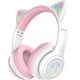 Бездротові навушники дитячі Bluetooth з мікрофоном PProove Kids Neko |BT6.0/AUX, 100H| Котячі вушка white - зображення 8