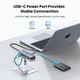 USB-хаб UGREEN CM512 USB-C 3.2 to 2xUSB-C 3.2 + USB 3.2 + USB 2.0 + RJ-45 Gigabit + USB-C Power Port Gray (45320) - зображення 9