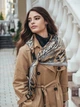 Шовковий платок My Scarf "Срібна перлина" 90 на 90 см прикрас натуральним агатом - зображення 6