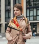 Шовковий платок My Scarf "Серце красуні" 90 на 90 см прикрас натуральним коралом - зображення 5