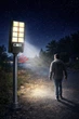 Уличный фонарь на столб Solar sensor light BK-120-8COB-B с датчиком движения и солнечной панелью - зображення 2