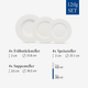 Набір столового посуду Villeroy & Boch Wonderful World з 12 предметів на 4 персони преміальна порцеляна білий - зображення 3