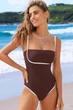Купальник Cupshe XS темно коричневый 125047 - изображение 1