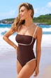 Купальник Cupshe XS темно коричневый 125047 - изображение 3