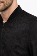 Куртка чоловіча бомбер замшева чорна (M-5XL) XXL - зображення 3