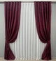 Комплект готовых штор VR-Textil Жаккард Мрамор Al1 № 1302ш Бордовый 100х270 см 2 шт (31-730) - изображение 2