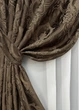 Комплект готовых штор VR-Textil Парча № 1772ш Коричневый с карамельным 100х290 см 2 шт (31-100) - изображение 5