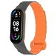 Ремінець для Xiaomi Mi Band 3/4/5/6/7 Silicone Link Grey/Orange - изображение 1