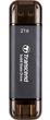 Портативный SSD 2TB USB 3.1 Gen 2 Type-A + Type-C ESD310 Черный Transcend (teh0024698) - изображение 1