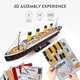 3D пазл Titanic с LED подсветкой CubicFun 88 см, 266 деталей - изображение 2