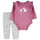 Комплект Carter's 2в1 боди, штаны для девочки 69-72 см (1R544110_9M) - изображение 1