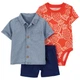 Комплект Carter's 3в1 боди кофта шорты для мальчика 69-72 см (1Q474210_9M) - изображение 1