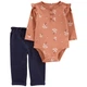 Комплект Carter's 2в1 боди, штаны для девочки 61-69 см (1R544610_6M) - изображение 1