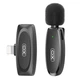 Бездротовий мікрофон петличний XO MKF08B Lightning частота 2.4GHz/ємністю 70mAh Black - зображення 1