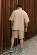 Літній комплект футболка + шорти Staff no beige oversize XXL - зображення 2