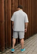 Літній комплект сорочка+шорти Staff en light gray XS - зображення 2