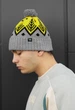 Шапка Staff gray & yellow pattern pompon One Size - изображение 2