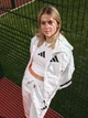 Толстовка на молнии с капюшоном женская Adidas W Z.N.E. Fz JE7849 2XS White (4067896194721) - изображение 13