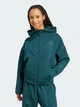 Толстовка на молнии с капюшоном женская Adidas W Z.N.E. Fz&nbsp;JW5321 XS Зеленая (4068808973281) - изображение 1
