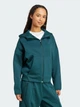 Толстовка на молнии с капюшоном женская Adidas W Z.N.E. Fz&nbsp;JW5321 XS Зеленая (4068808973281) - изображение 3