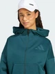 Толстовка на молнии с капюшоном женская Adidas W Z.N.E. Fz&nbsp;JW5321 XS Зеленая (4068808973281) - изображение 5