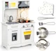 Drewniana kuchnia dla dzieci EcoToys ze światłem i dźwiękiem TL10181 Biała (5903769974573) - obraz 4