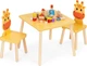 Zestaw mebli dla dzieci EcoToys stolik 2 krzesła Żyrafa 6162 (5905817007035) - obraz 4