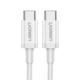 Кабель USB 2.0 Type-C M-M, 2 м, 60W Белый, ABS Cover US264 UGREEN - изображение 2