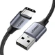 Кабель USB 2.0 AM-Type-C M, 2 м, 60W Nickel Plating Aluminum Braid Чорний, US288 UGREEN - зображення 3