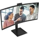 Монитор TFT 34" AOC CU34E4CW, WQHD, VA, 120Гц, изогн., 2xHDMI, DP, USB-C, RJ-45, USB-hub,cam,HAS, кол.,черный - изображение 2