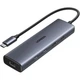 Хаб USB 3.2 Type-C -> 1xUSB-A 3.2/ 1xUSB-A 2.0/2xUSB-C 3.2/ RJ45 PD CM512 сірий UGREEN - зображення 1